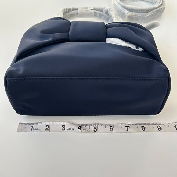 NWT Kate Spade New York Watson Lane Signature Bow Handbag Rich Navy Nylon Tote B - Picture 4 of 10